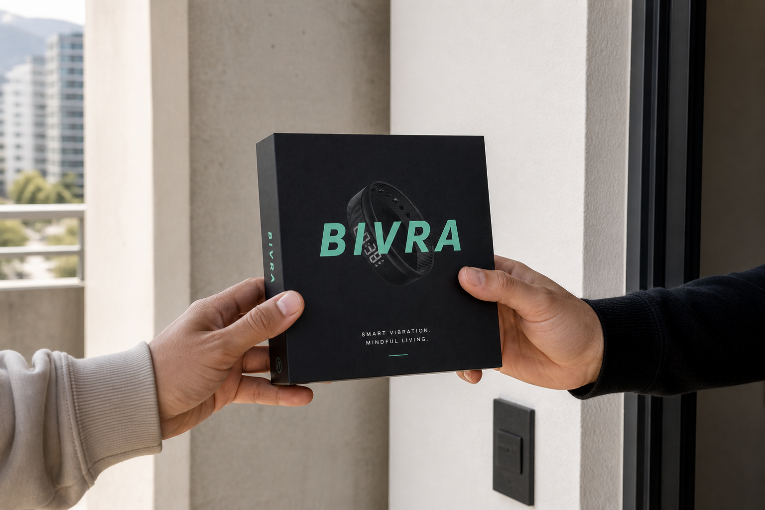 Cliente chileno recibiendo su caja BIVRA en Santiago